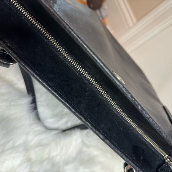 Coach Peyton Zip Top Saffiano Leather Tote Bag in EUC Black - Picture 11 of 13